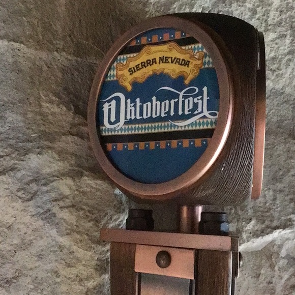 🍻 Sierra Nevada 3-Sided Copper & Wooden Tap Handle w/Interchangeable Labels - Picture 3 of 6